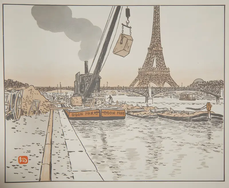Henri Rivière's 'Du Quai de Passy' captures a serene Parisian landscape.