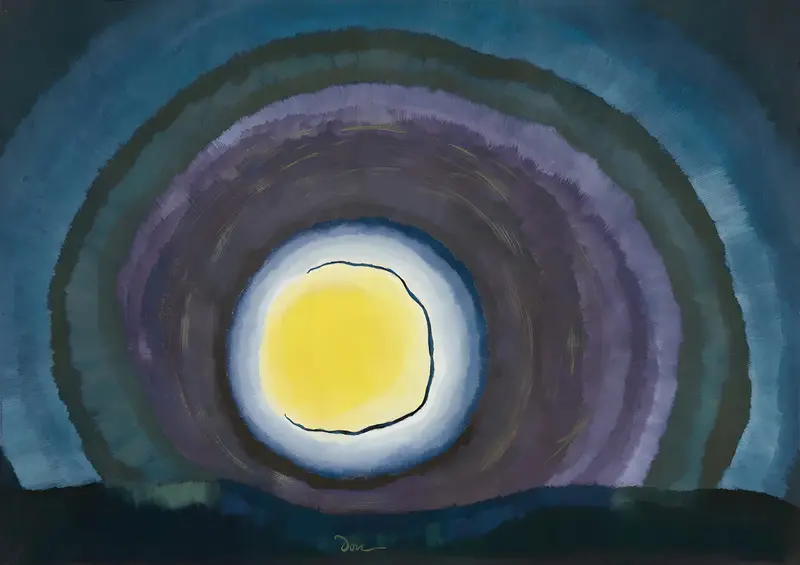 Arthur Dove's 'Sunrise III' captures the essence of dawn through abstract forms and colors.