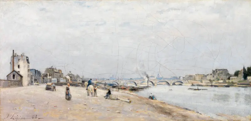 Landscape of the Seine à Bercy, oil on canvas by Stanislas Lépine