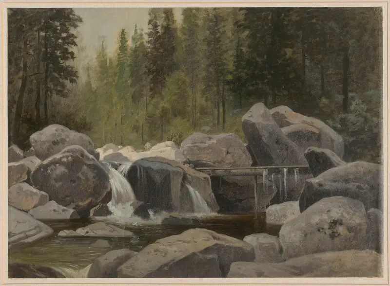 The Karkonosze stream with rocks, oil on canvas by Arthur Blaschnik