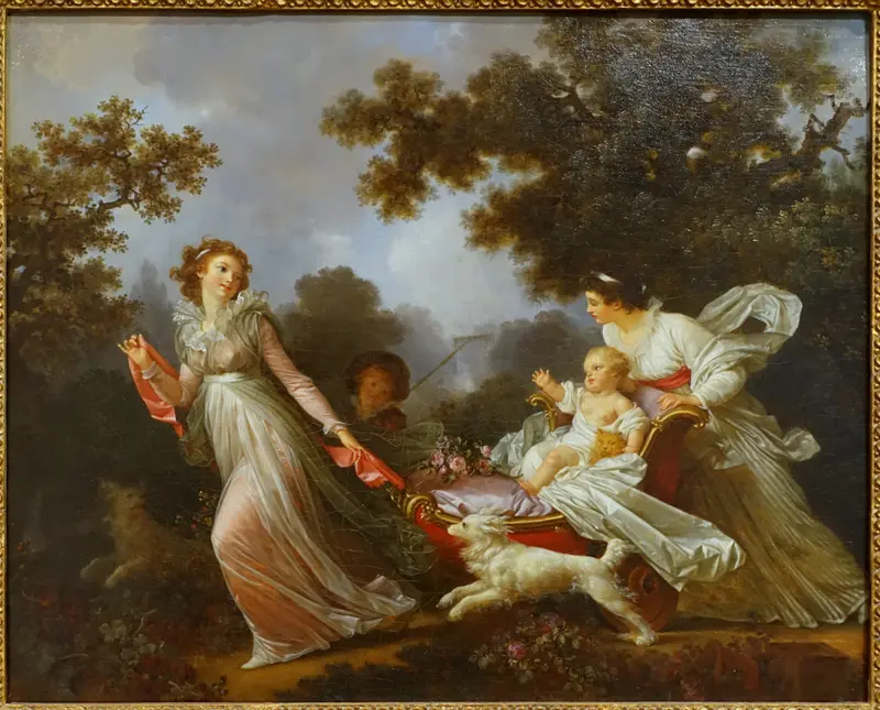 The Beloved Child by Jean-Honoré Fragonard, oil on canvas depicting a child in vibrant textiles.