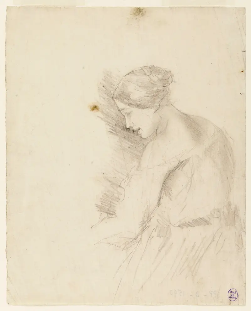 A portrait of a woman by Narcisse-Virgile Diaz de La Peña.