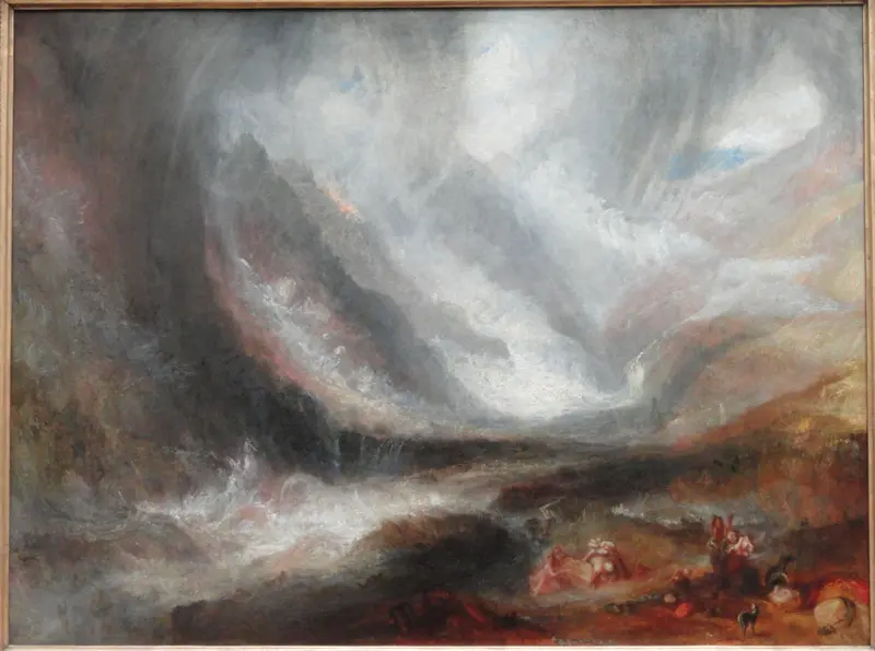 Valley of Aosta; Snowstorm, Avalanche, and Thunderstorm, oil on canvas by Joseph Mallord William Turner