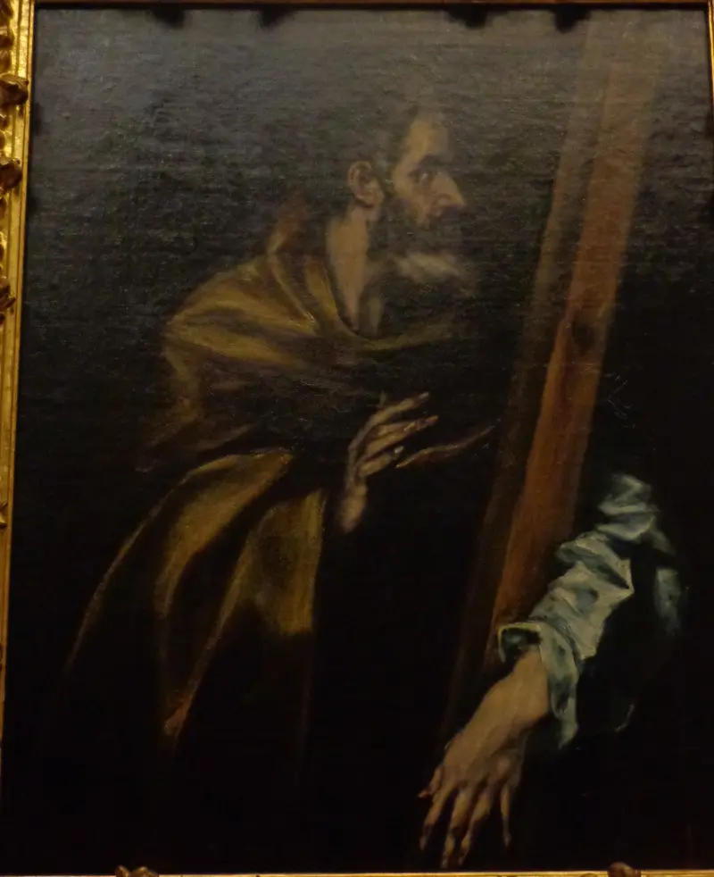 El Greco's Saint Philip, depicting the apostle with a cross against a stormy background.