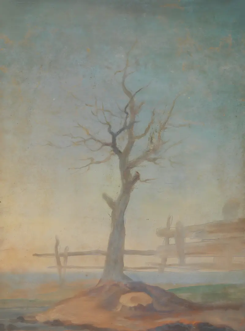 Landscape by Eugène Joseph Verboeckhoven, oil painting depicting gentle hills under a brooding sky.