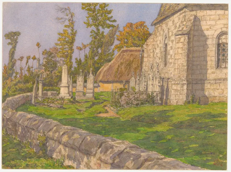 Fresnay-le-Long by Henri Rivière, watercolor on paper depicting a serene landscape.