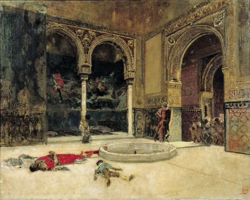 The Slaying of the Abencerrajes depicts a dramatic historical scene.