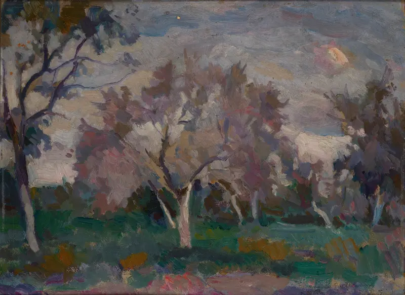 Landscape oil painting by Stefan Filipkiewicz featuring soft hues and emotional depth.