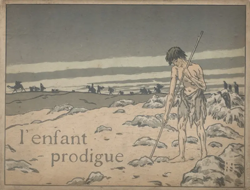 Henri Rivière's 'The Prodigal Son; Cover' explores themes of redemption and familial relationships.