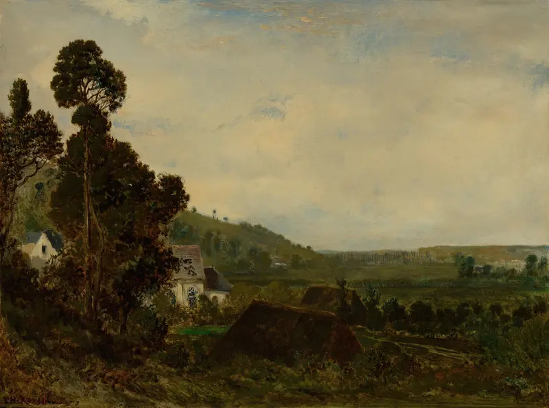 An Old Chapel in a Valley, oil on canvas by Théodore Rousseau