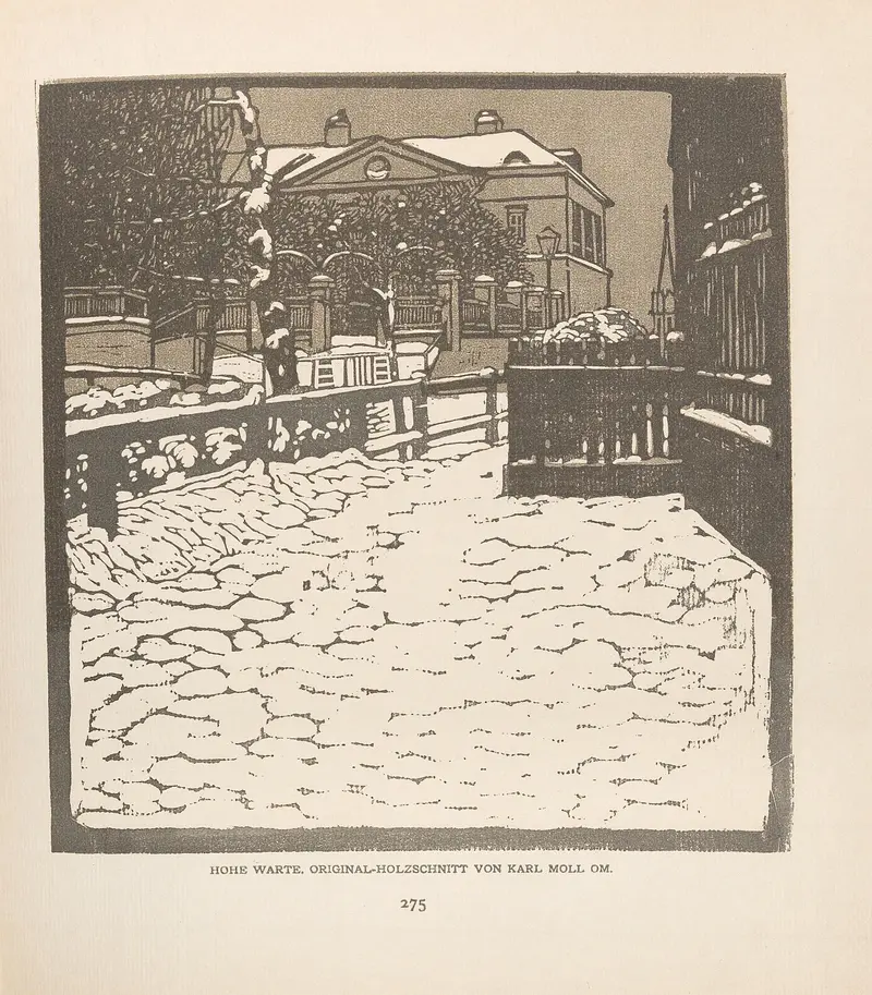 Carl Moll's 'Ver Sacrum 1903 15 275 Hohe Warte' showcases a vibrant Art Nouveau style.