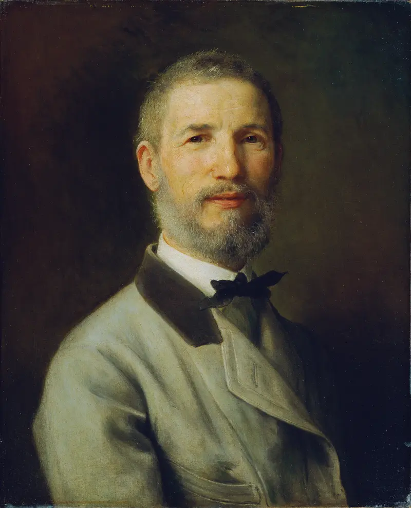 A self-portrait of Johann Baptist Reiter at age 60, showcasing his features and expression.