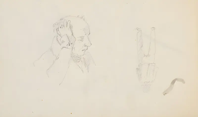 Martinus Rørbye's 'To figurstudier' showcases the artist's skill in capturing human figures.