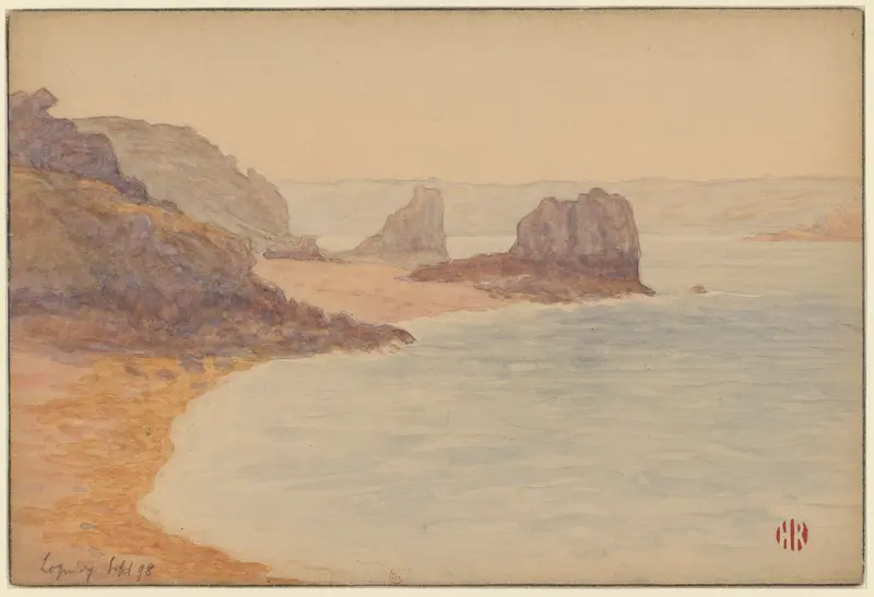 Landscape with mist and sunlight, oil painting by Henri Rivière