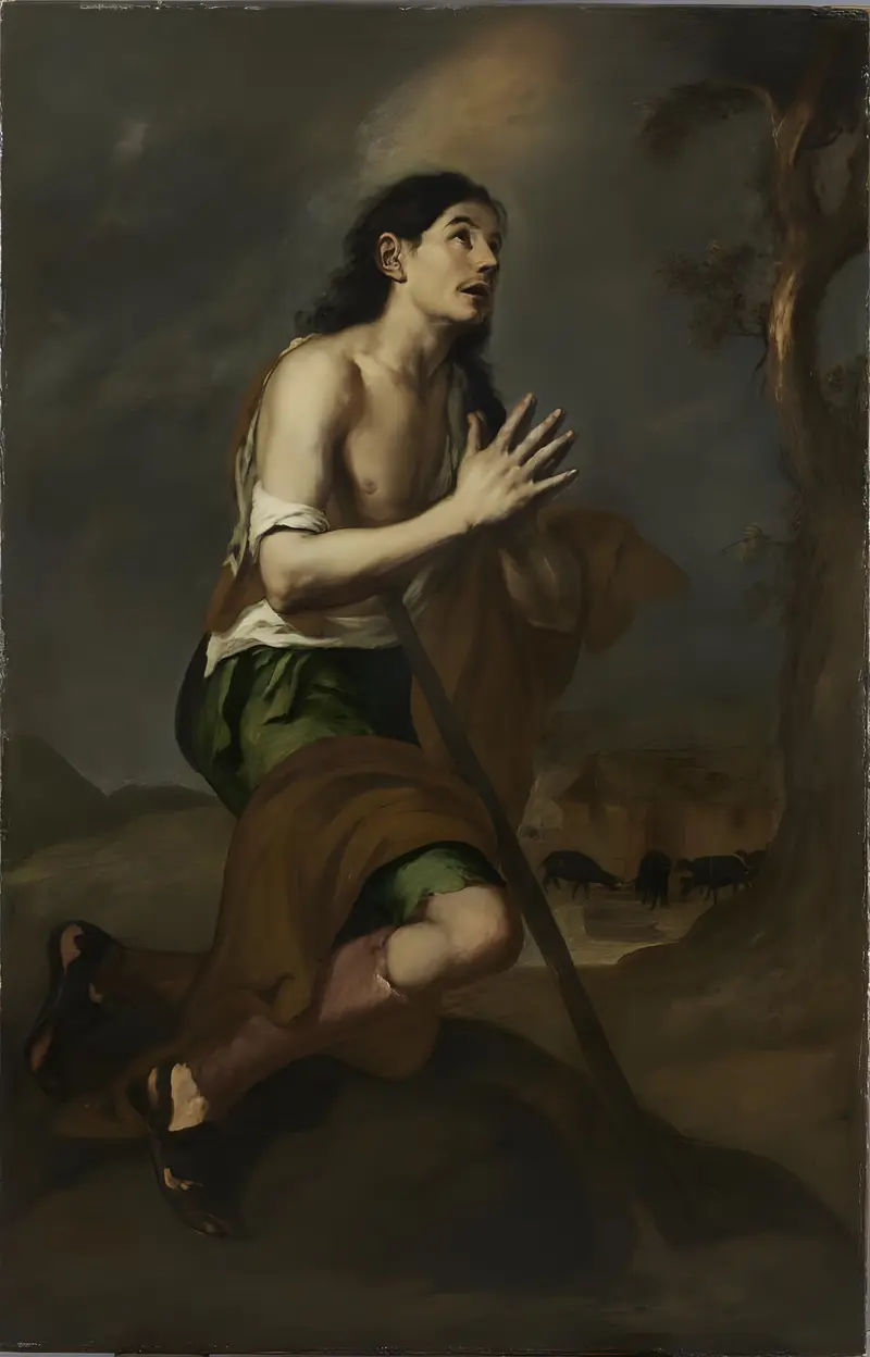 The Prodigal Son Among the Swine by Bartolomé Estebán Murillo depicts a moment of despair in the biblical parable.