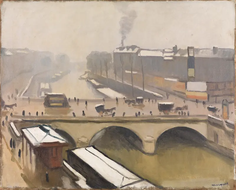 View of the Pont Saint-Michel in Paris, oil on canvas by Albert Marquet