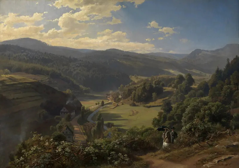 Landscape of Das Geroldsauertal bei Baden-Baden by Johann Wilhelm Schirmer, oil on canvas