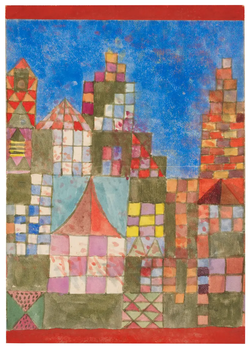 Paul Klee's *Westöstliche Bauten* showcases a unique architectural vision.