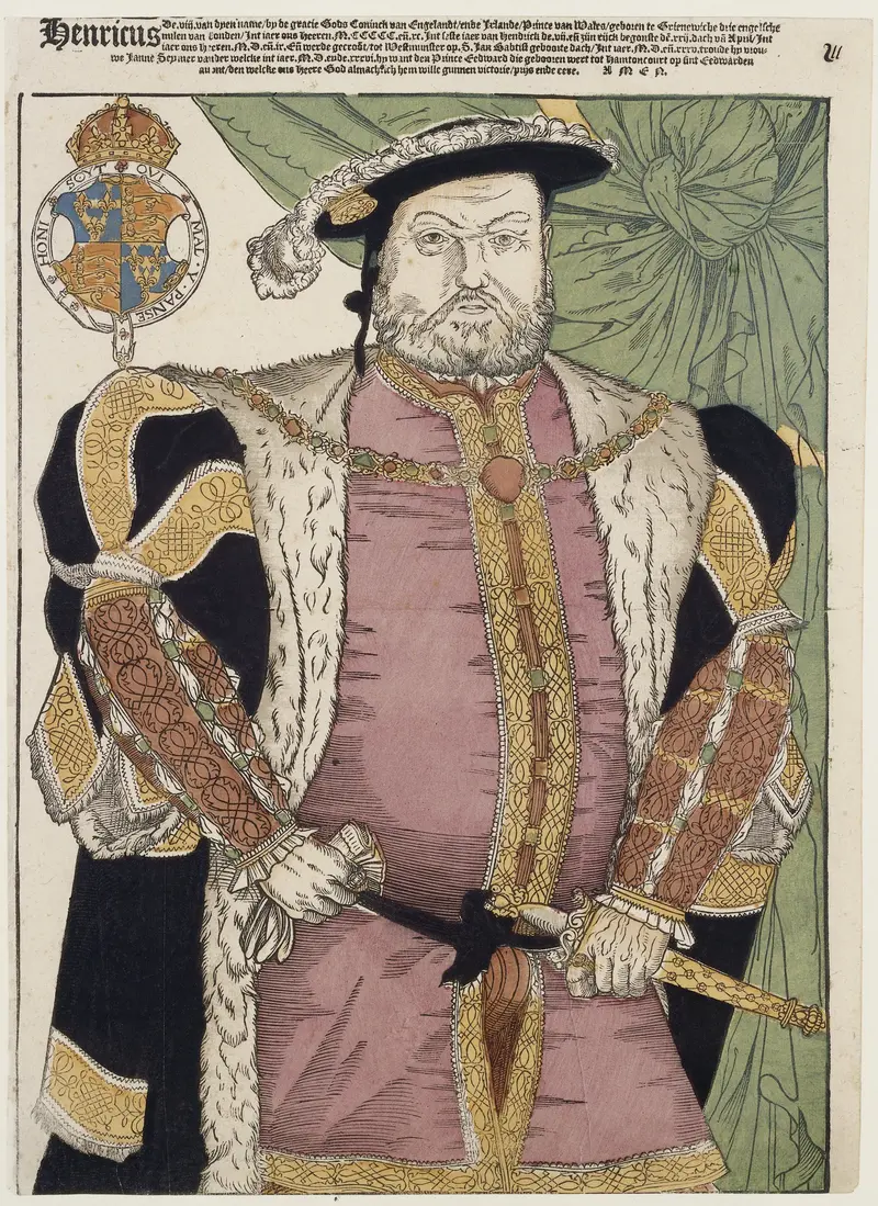Portrait of King Henry VIII of England by Cornelis Anthonisz, oil painting
