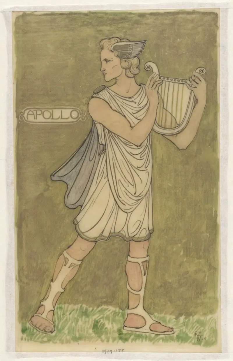 Costume design for Apollo by Richard Nicolaüs Roland Holst.