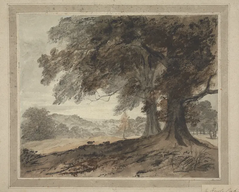 Landscape in Knole Park, oil on canvas by Heneage Finch, 4th Earl of Aylesford