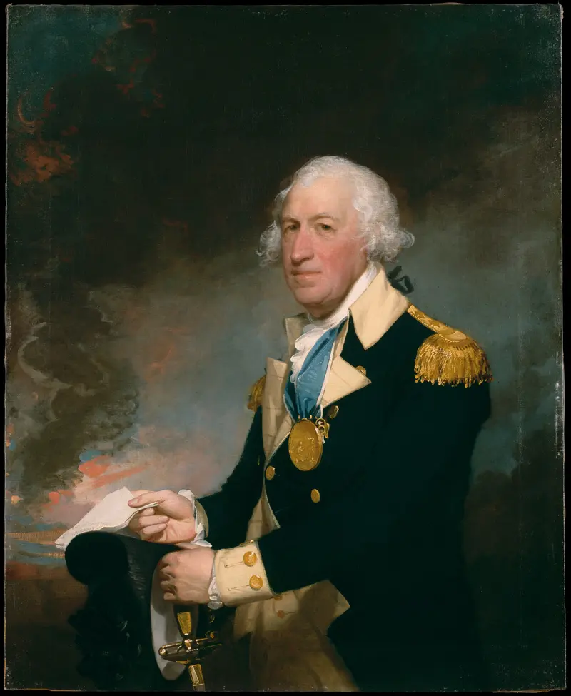 Gilbert Stuart's portrait of Horatio Gates showcases the general's dignified presence.