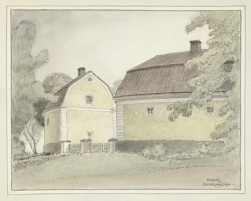 Östermalma by Ferdinand Boberg, depicting a vibrant landscape with intricate brushwork.