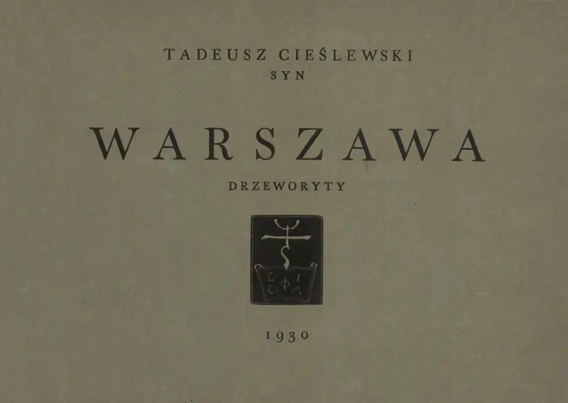 Title page engraving by Tadeusz Cieślewski from Dwanaście widoków Warszawy