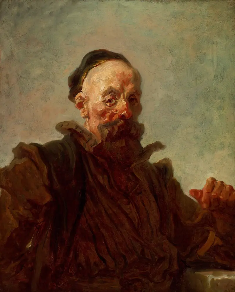 Portrait of a man in costume, oil on canvas by Jean Honoré Fragonard