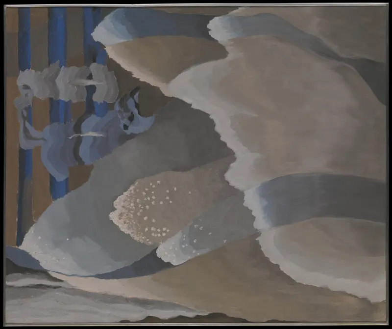 Arthur Dove's 'Reaching Waves' captures the dynamic movement of water.