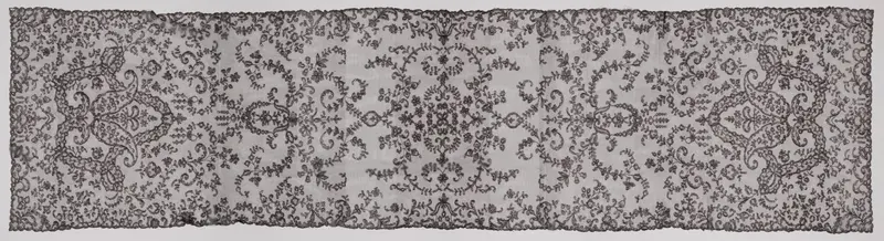 Lace shawl with intricate Kashmir motifs by Unknown Artist