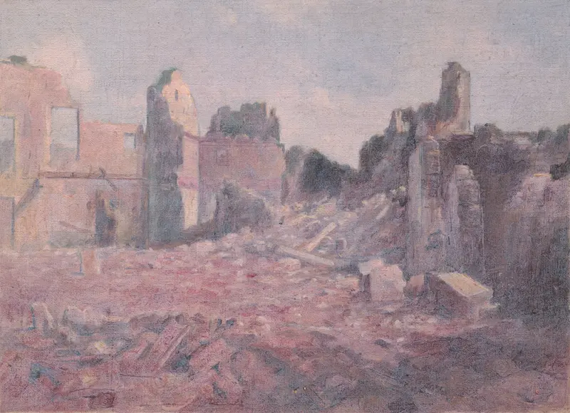Abstract expressionism by Dezider Czölder, featuring muted tones and themes of silence.