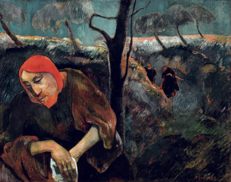 Paul Gauguin's 'Christ in the Garden of Olives' depicts Christ in a moment of anguish.