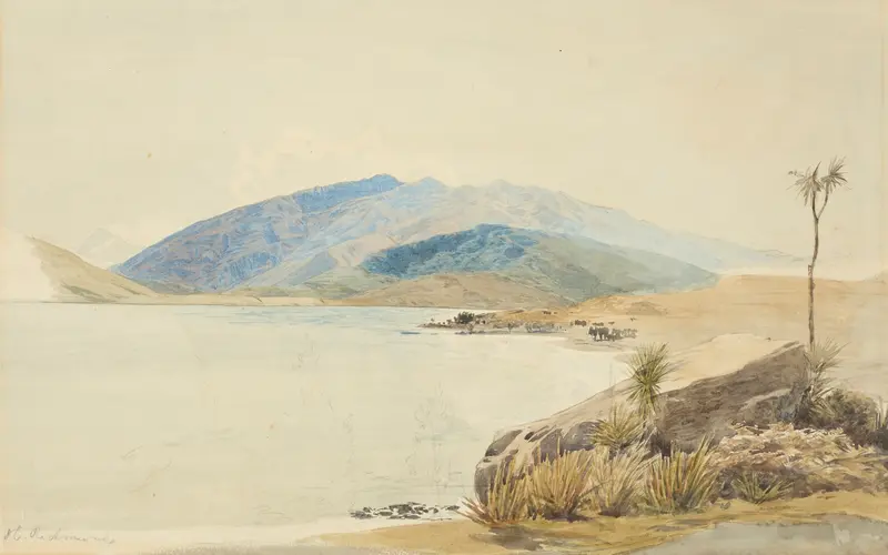 Mount Aspiring, Lake Wanaka by James Crowe Richmond, oil on canvas