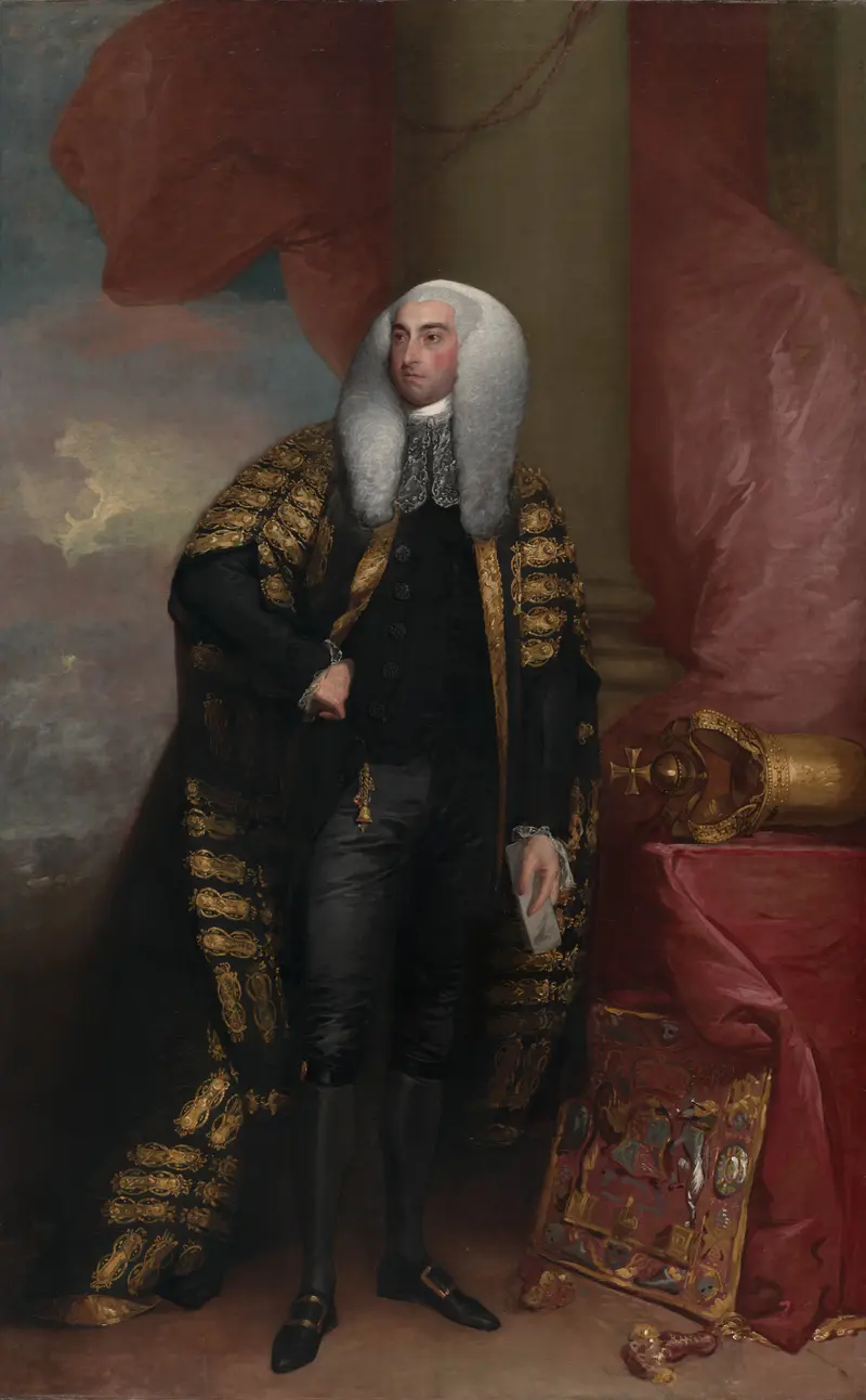 Portrait of Baron FitzGibbon by Gilbert Stuart.