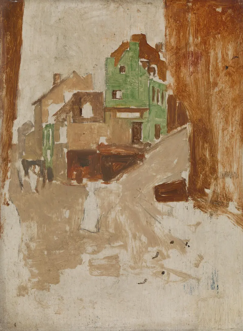 Street scene in Montmartre, Paris, oil on canvas by George Hendrik Breitner