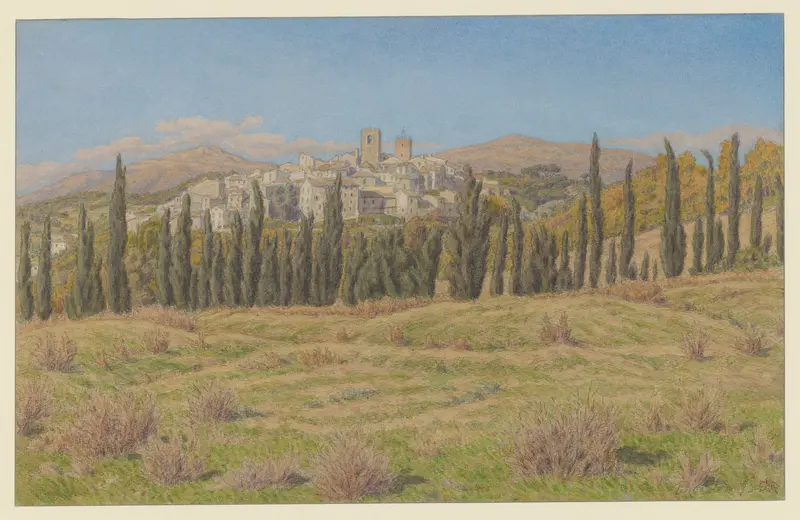 Biot lithograph by Henri Rivière depicting nature with soft hues and fluid movement.