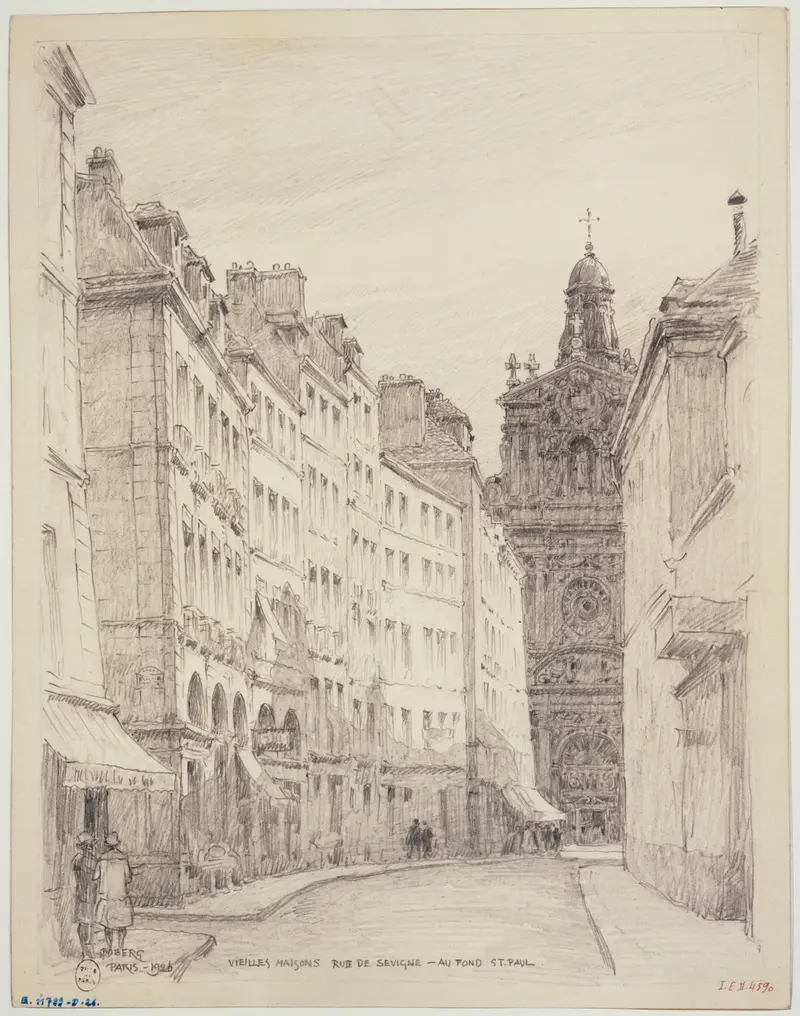 Rue de Sévigné, architecture by Ferdinand Boberg, 1926, medium unknown