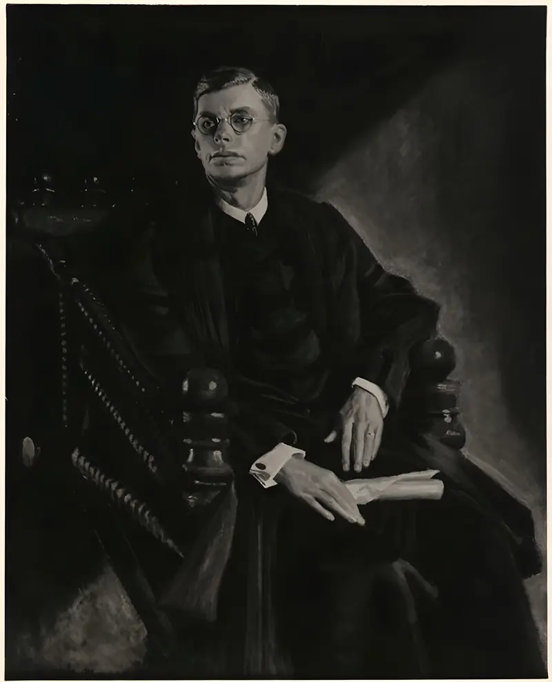 Portrait of James Bryant Conant, oil on canvas by Charles Sydney Hopkinson