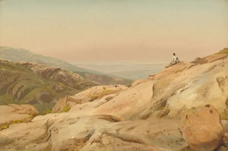 Oil painting of Mount Desert Island, Maine by Jervis McEntee