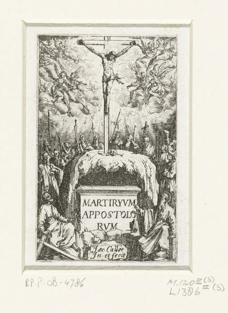 Etching by Jacques Callot depicting dynamic apostles in movement