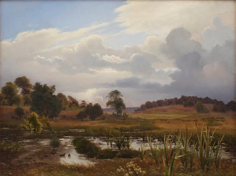 Landscape near the Forest Nordskoven, oil on canvas by Vilhelm Kyhn