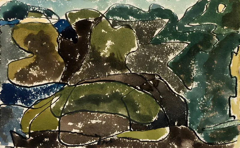 Arthur Dove's 'Over the Harbor, Centerport' captures a serene marine landscape.