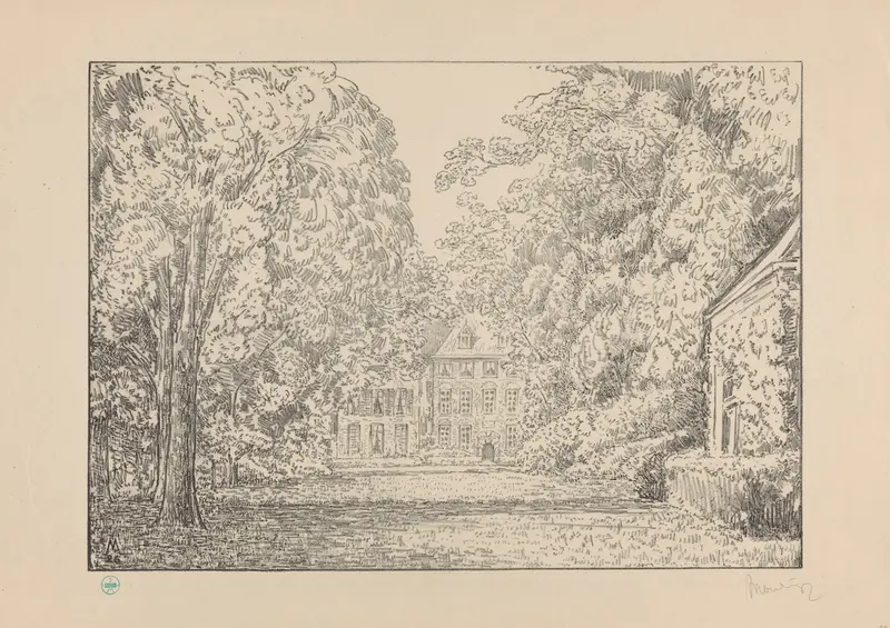 Oil on canvas of Duivenvoorde Castle by Simon Moulijn