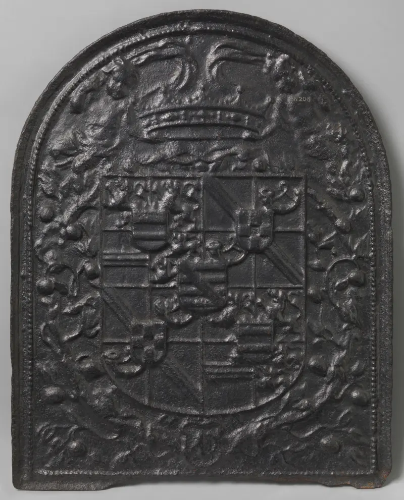 Engraving of the coat of arms of Maurits van Oranje by an unknown artist