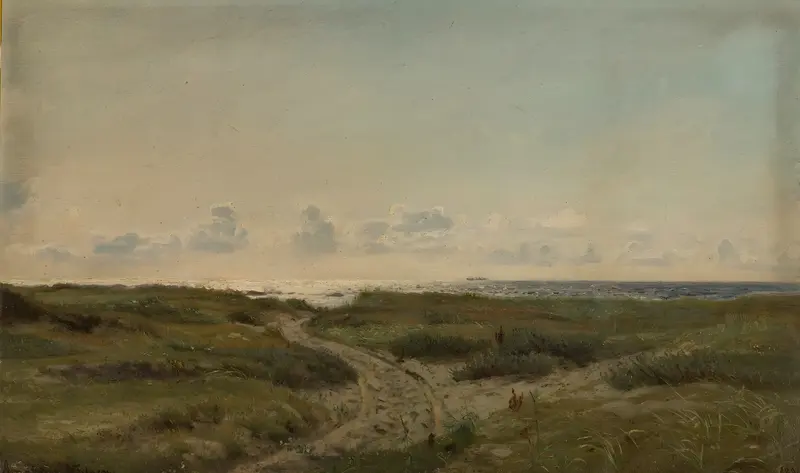 A landscape painting by Amaldus Nielsen depicting the Jæren region.