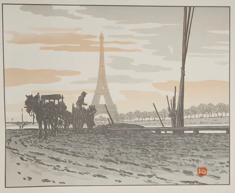 Henri Rivière's 'Du Quai de Pasy – Charboniers' captures a serene riverside scene.