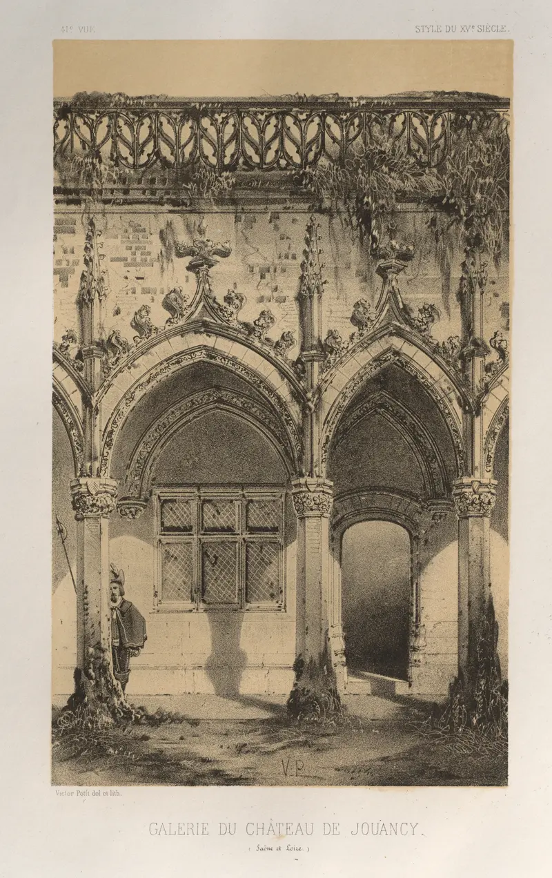 Landscape of Galerie Du Château De Jouancy by Victor Petit, oil painting