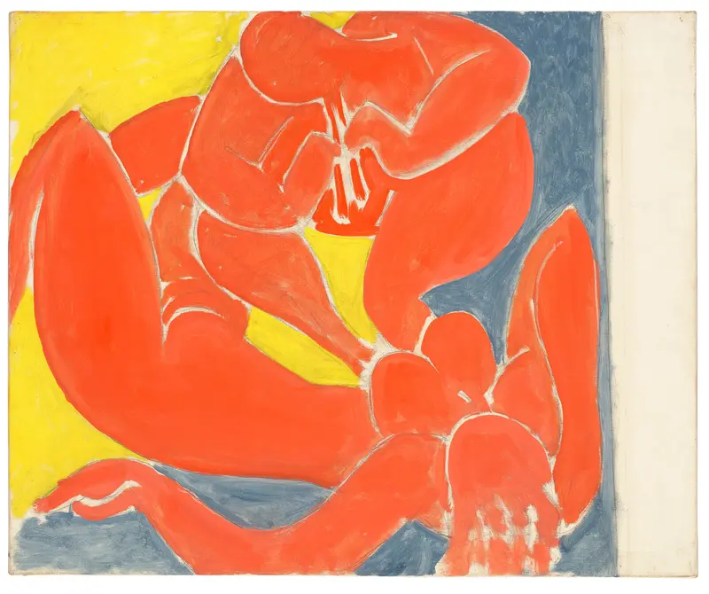 Henri Matisse's 'Nymphe et faune rouge' features vibrant colors and mythical figures.