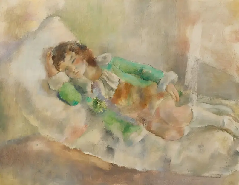 A portrait of a young actress by Jules Pascin.